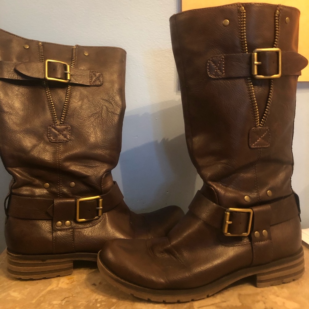 Naturalizer wide shaft mid calf riding boots